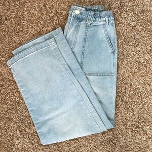 SOLD Off-site | GOGO JEANS High Waisted Stretch Waist Blue Jeans with Wide Leg